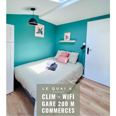LE QUAI 6 - Studio neuf CALME LUMINEUX - CLIM - WiFi - Gare  200m (6 35 Rue Traverse 47000 Agen)