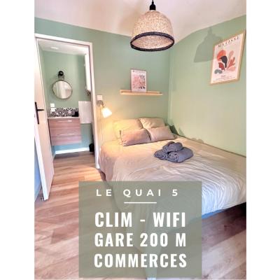 LE QUAI 5 - Studio NEUF CALME - CLIM - WiFi - Gare  200m (35 Rue Traverse 47000 Agen)