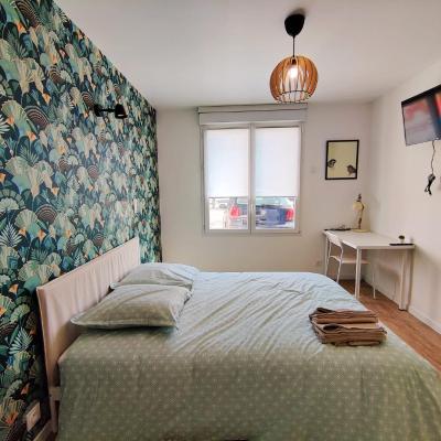 Chambre Arvor avec salle de bains privative dans une résidence avec salon et cuisine partagés (Chambre N°2 203 Rue du Commandant Drogou 29200 Brest)