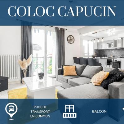 COLOC CAPUCIN - Belle colocation avec 3 chambres indépendantes / Balcon privé / Parking collectif / Wifi gratuit (13 Rue du 18 Août 1944 74100 Annemasse)